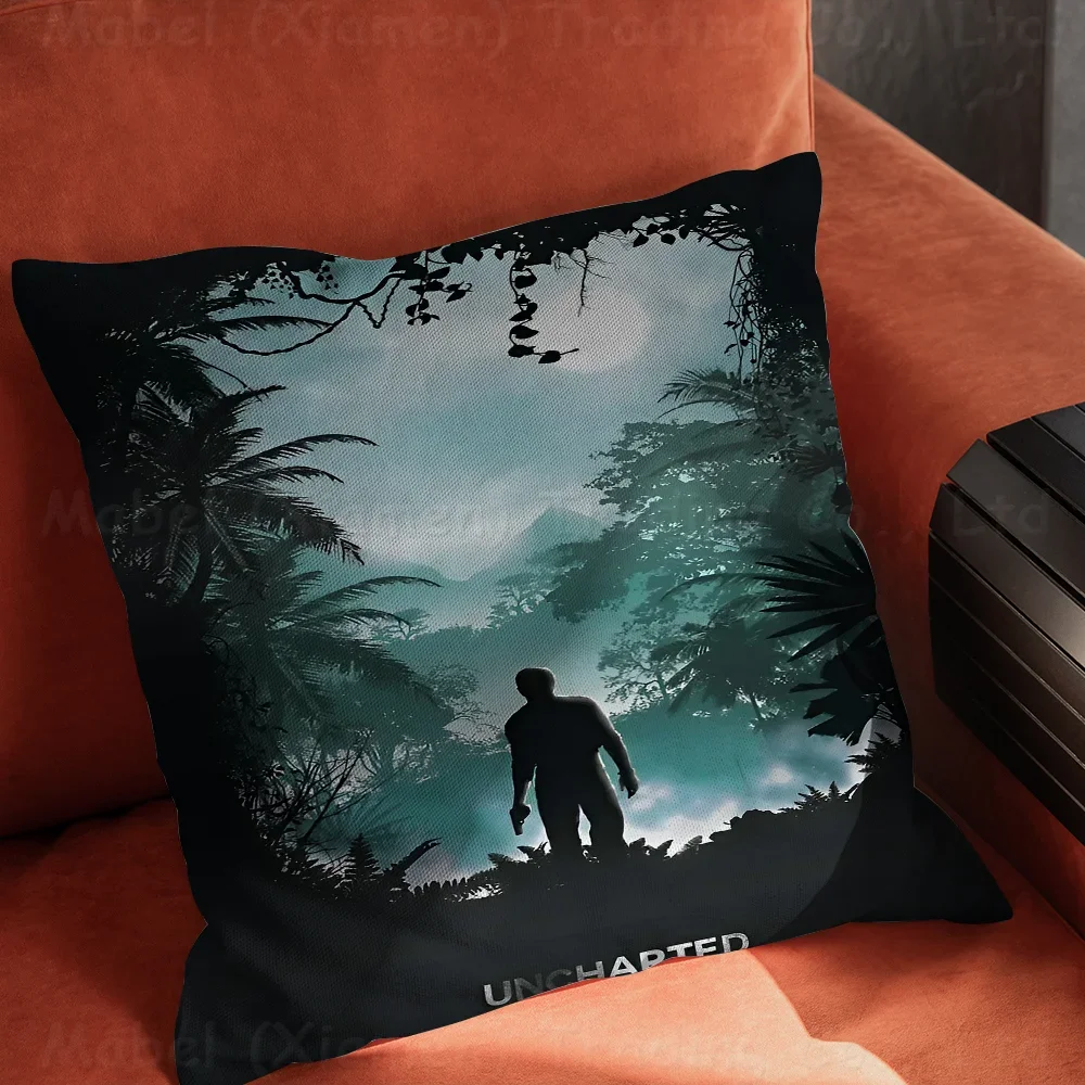 Movie Uncharted Cushion Cover Pillowcase Upholstery Sofa Throw Pillow Home Decor Pillowcas