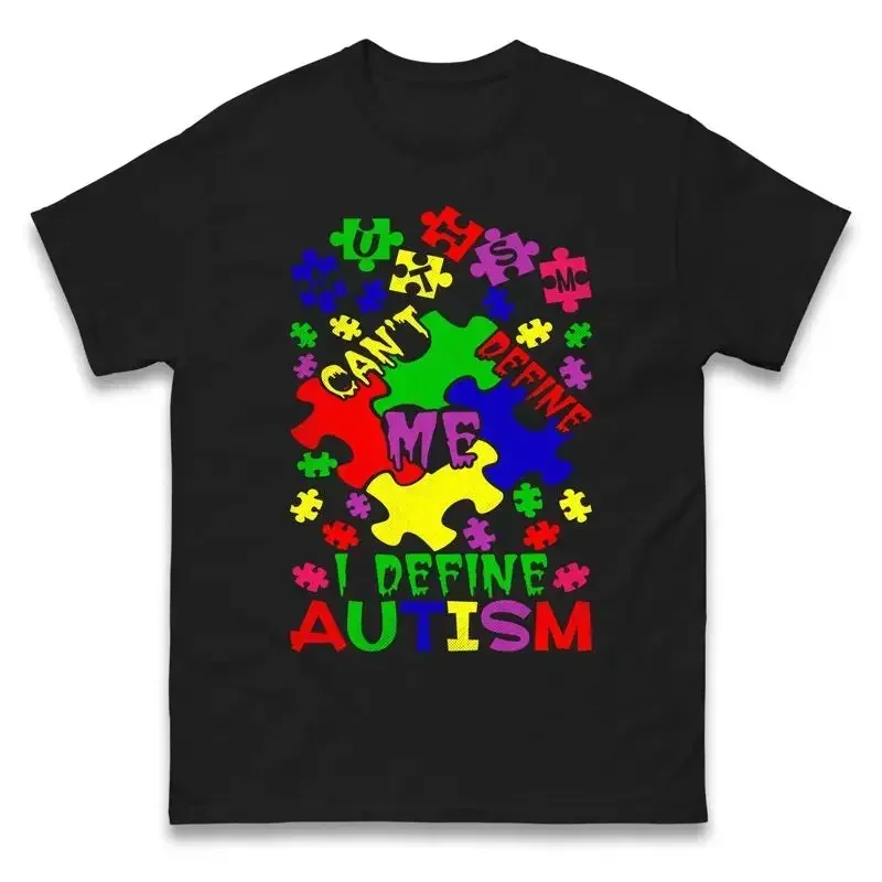 Define Autism T Shirt Puzzle Piece Design Awareness Love Autistic
