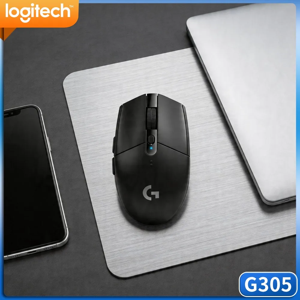 G305 Logitech Wireless Gaming Mouse,LIGHTSPEED Connection,HERO 12000 DPI,6 Programmable Buttons,250H Battery,PC Mac Compatible