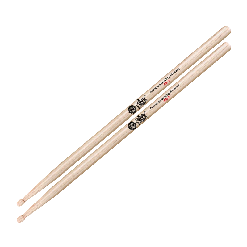 Hun Natural Hickory Extended Drum Sticks 5A Series 5A-2/5A-2Blue Anti-slip Drumsticks Music Band Parts Drum Sticks