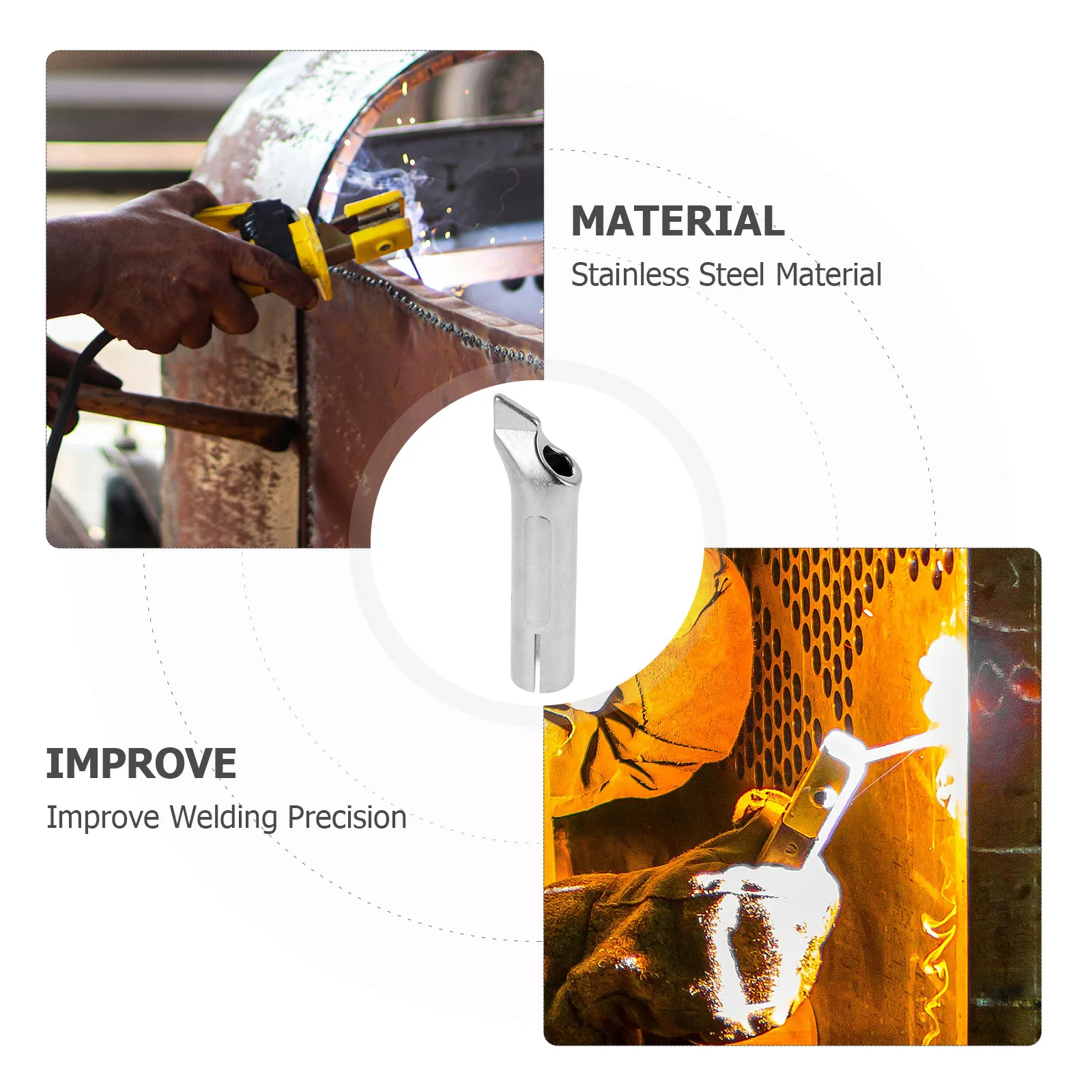 

Welding Nozzles Accessories Stainless Steel Tips Replacement Kit Gas Soldering Tools Welder Nozzles Shield Nozzle Versatile