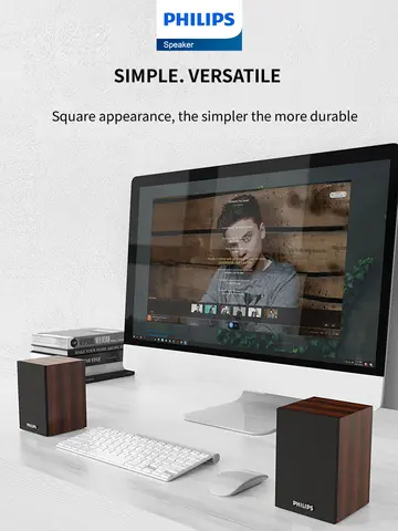 Philips SPA20 Bluetooth-högtalare för inomhusbruk, bärbar trådlös högtalare, musikspelare med mikrofon, hi-fi-stereoljud, subwoofer 6 best sales spa20 - №5