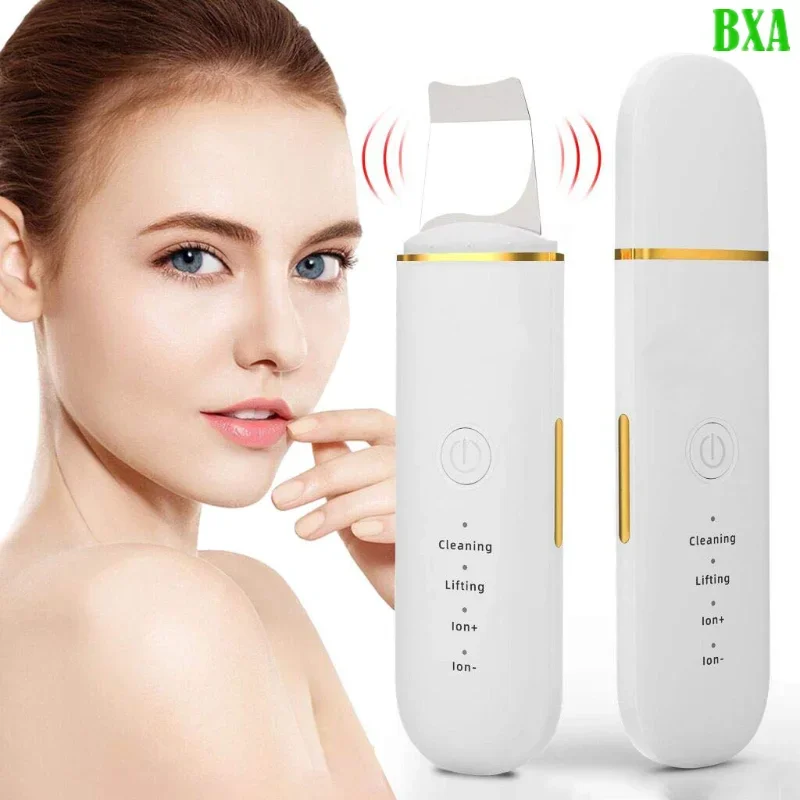 قابلة للشحن بالموجات فوق الصوتية الجلد الغسيل أداة التجميل التطهير العميق بالموجات فوق الصوتية التطهير التجويف الوجه تقشير مجرفة
