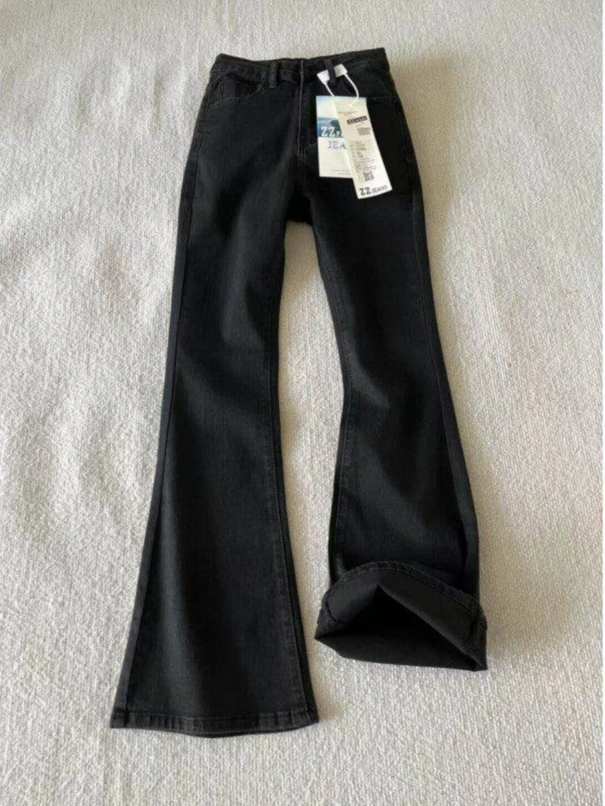 Witte jeans met hoge taille en wijde pijpen Heren lente herfst Cleanfit mes Amerikaanse High Street slanke rechte buisbroek