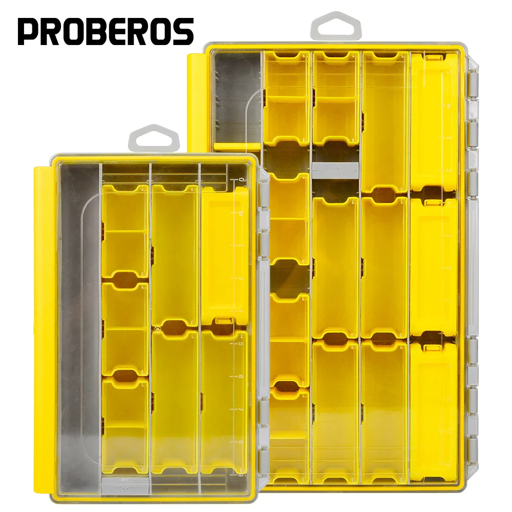 Fishing Tackle Box Lure Storage 14 Compartments Double Sided Lure Hook Boxes Baits Container Storage Case Fishing Accessories