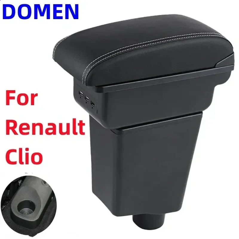 NEW For Renault Clio 4 Armrest For Renault Captur Clio IV Car Armrest box Car Accessories Storage box for a special with USB