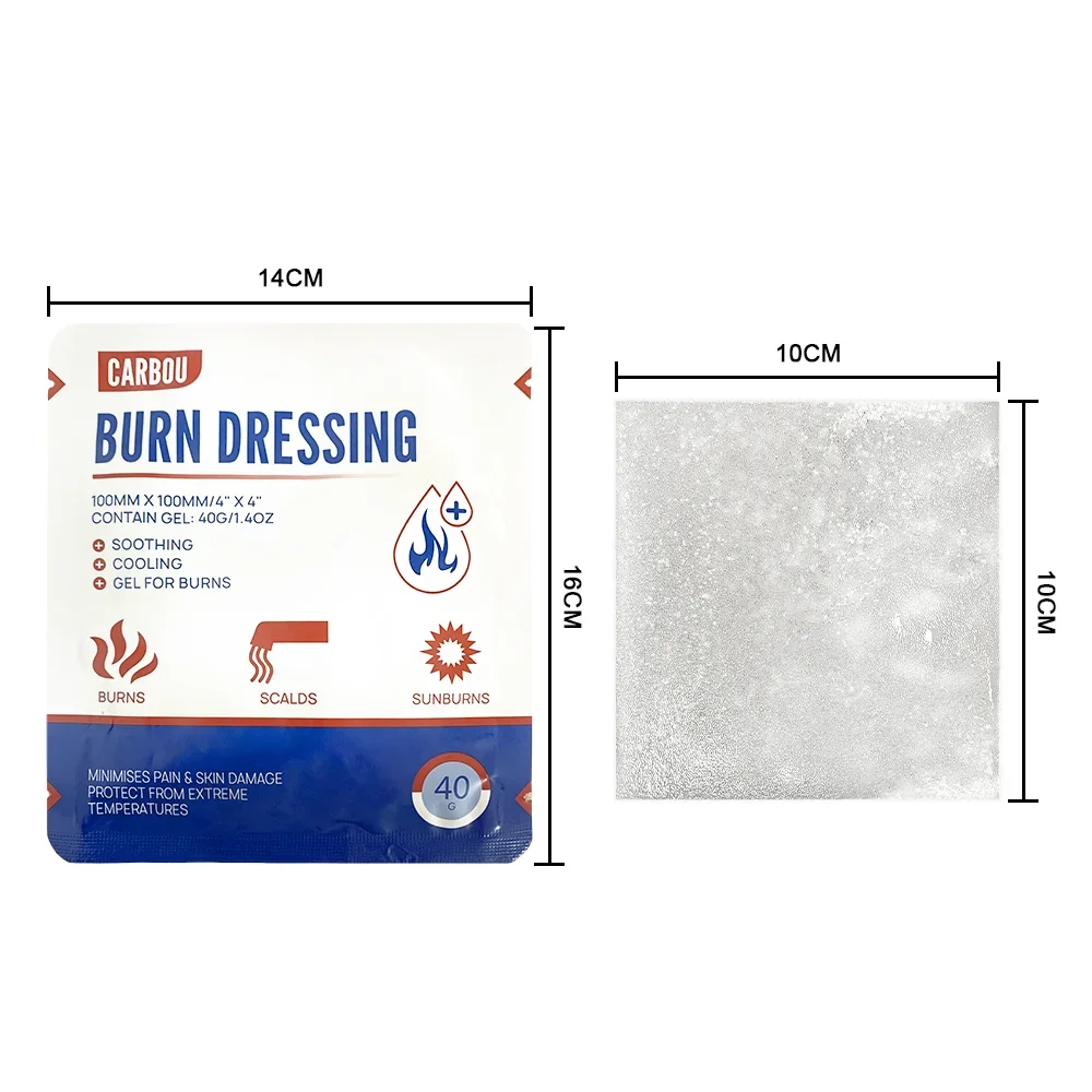 Wholesale 4 x 4 Burn Dressing Gel Hydrogel Sterile Trauma Dressing Healing for Wounds Care First Aid Burncare Bandage Cpr