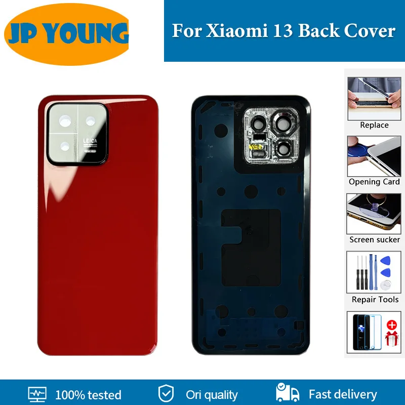 AAA+ quality Back Cover For Xiaomi 13 Back Battery Cover 2211133C Rear Housing ForXiaomi 13 Back Door 2211133G Back Case Replace