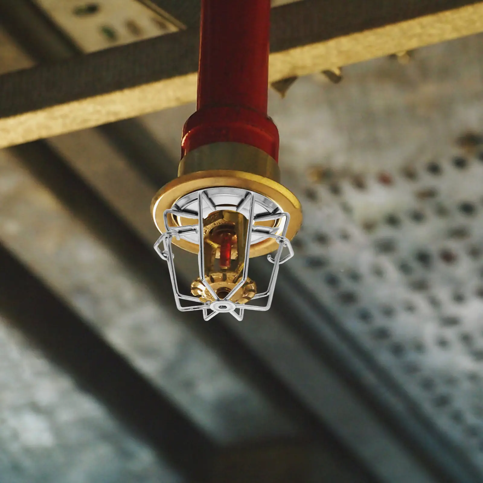 

Fire Sprinkler Head Protector Iron Cover Universal Bracket High Protection Easy Install Guard for Flush Mount Side Wall Pendent