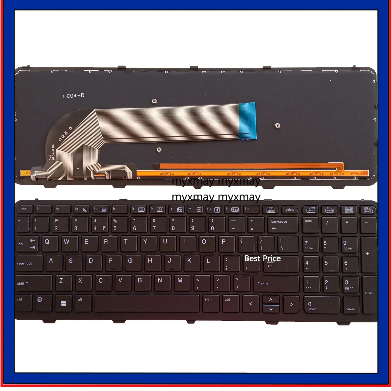 

Клавиатура ноутбука США для Hp Probook 450 G0 G1 G2 470 G0 G1 G2 455 G1 G2 721953-001 F0W56PA 90.4ZA07.L01