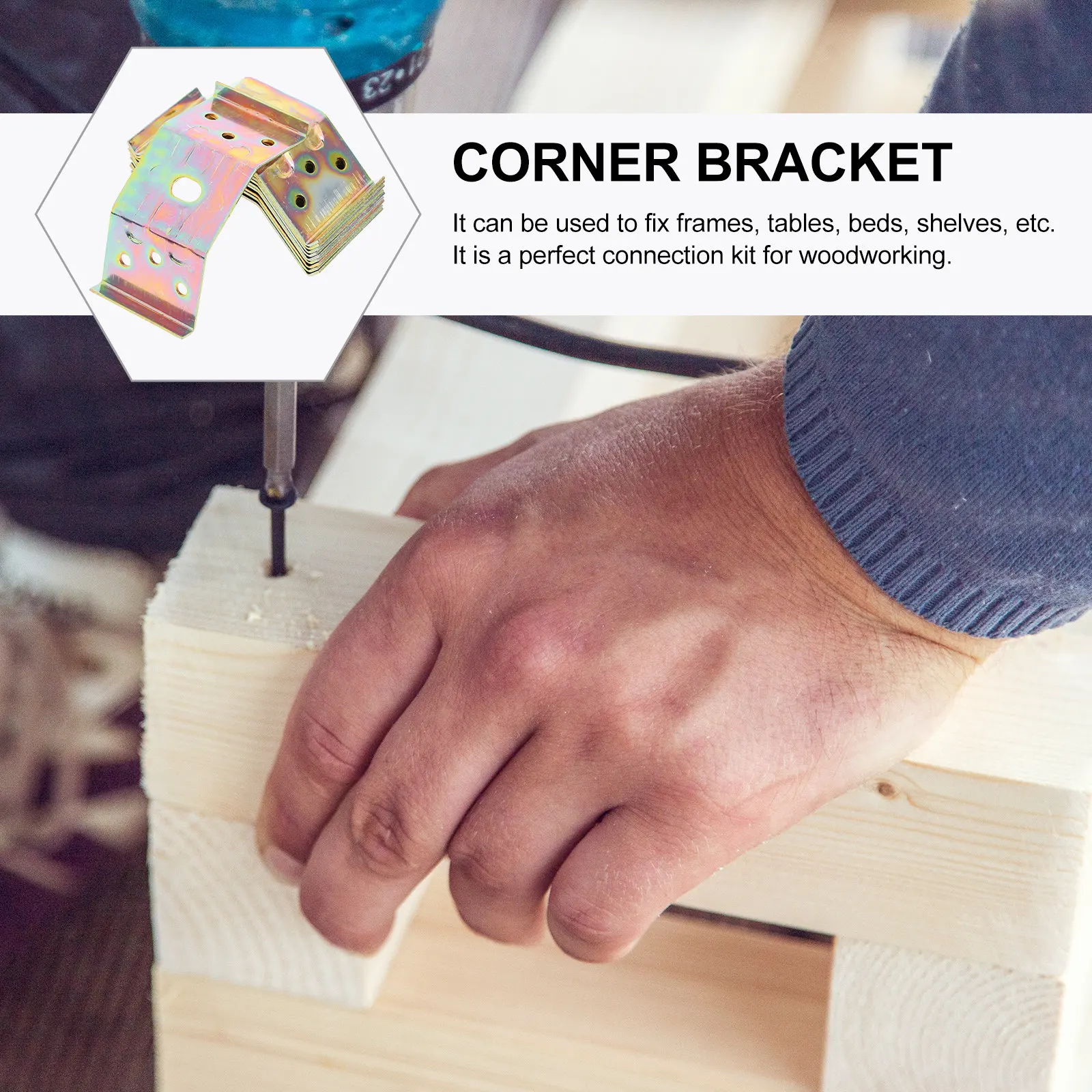 10Pcs Furniture Corner Bracket Iron Connecting Brace Repair Plates Heavy Duty Stable Frame Fixing Mending Joining Plate