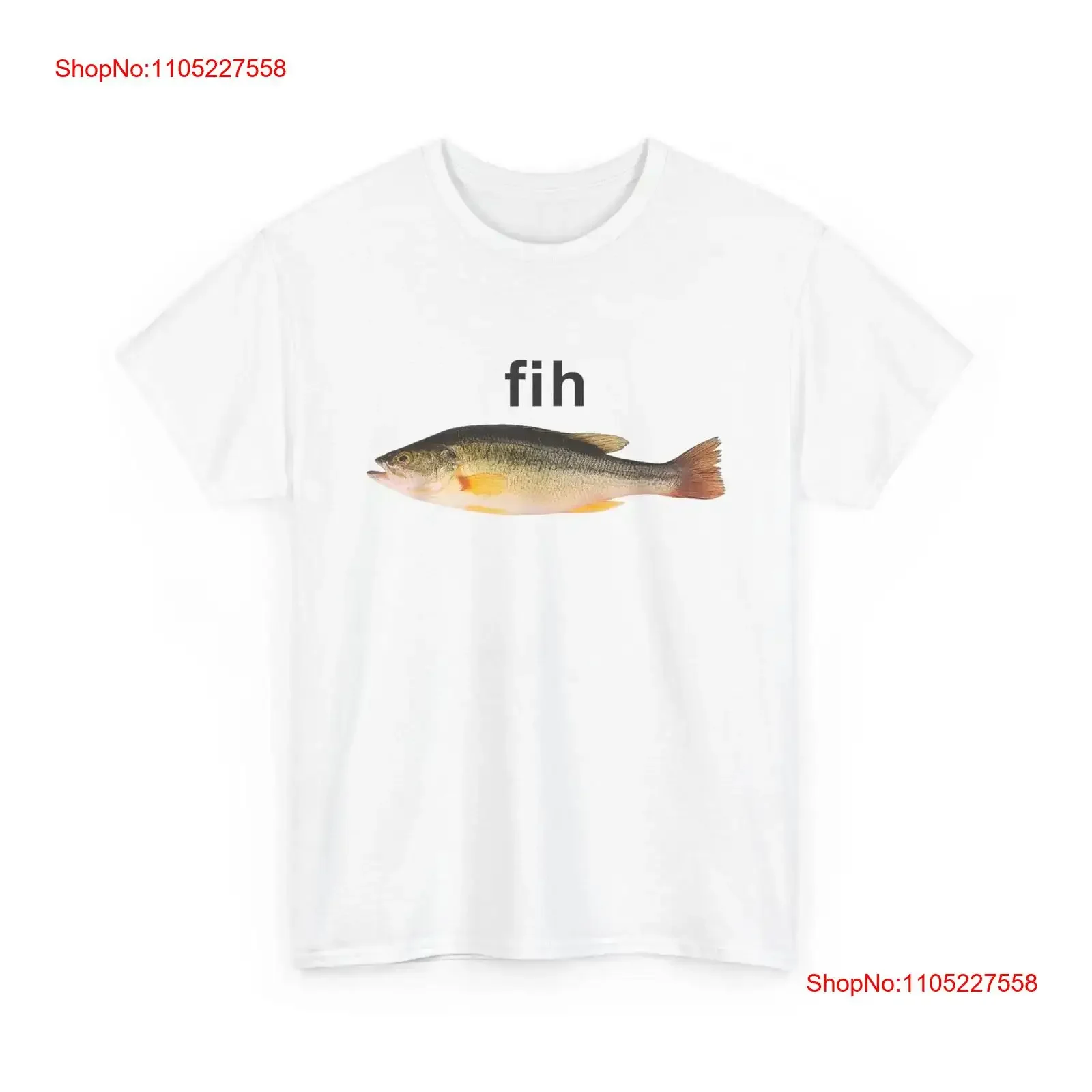 تي شيرت Fih مضحك Misspelling Fish Hilarios تي شيرت عتيق مغسول مريح قليلاً يسمح بمرور الهواء وناعم ومتعدد الاستخدامات للجنسين