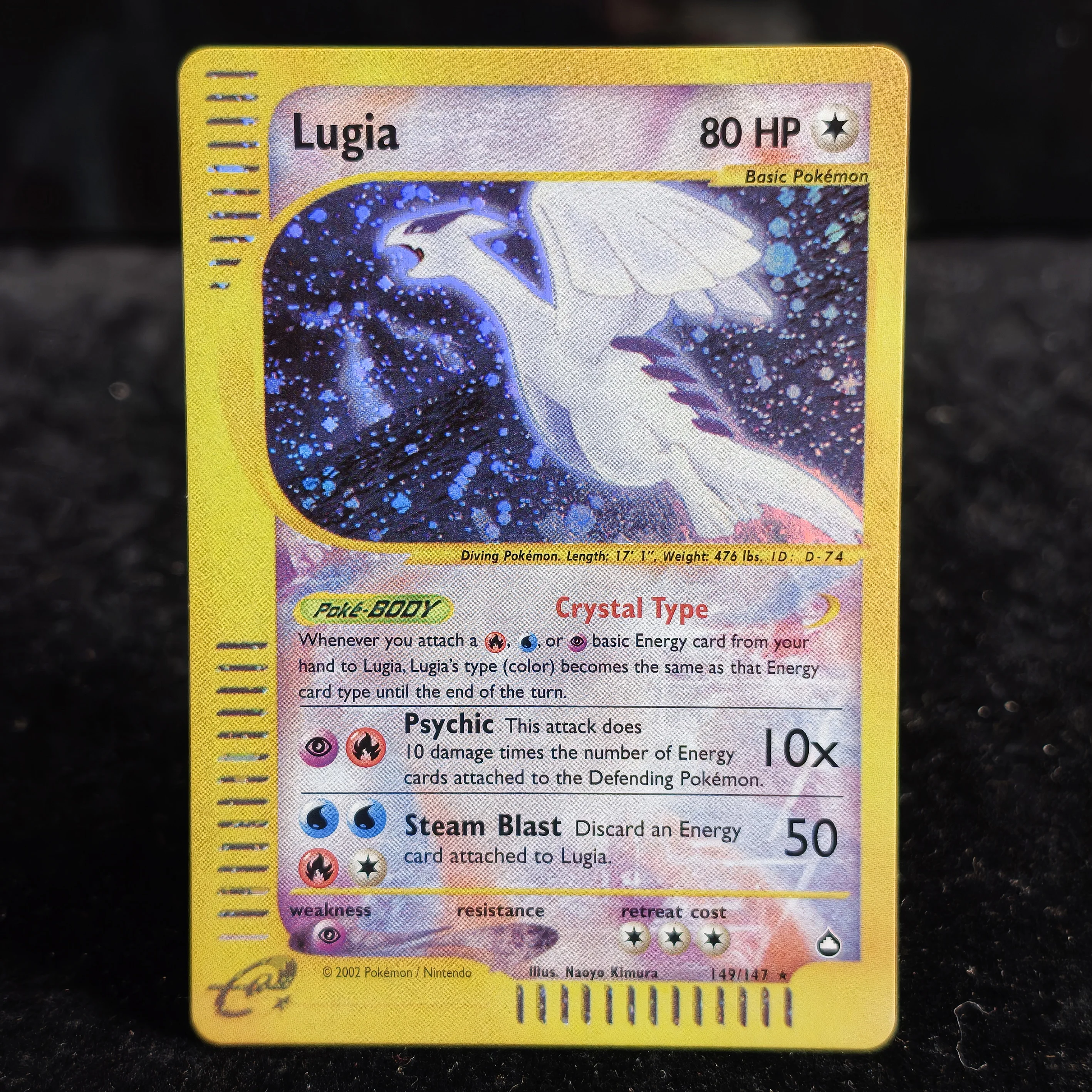 PTCG Vintage e-Series Crystal Type Set Skyridge Aquapolis Kabutops Lugia Kingdra Crobat Golem Nidoking Holo Foil Proxy-Karten – Detail 12