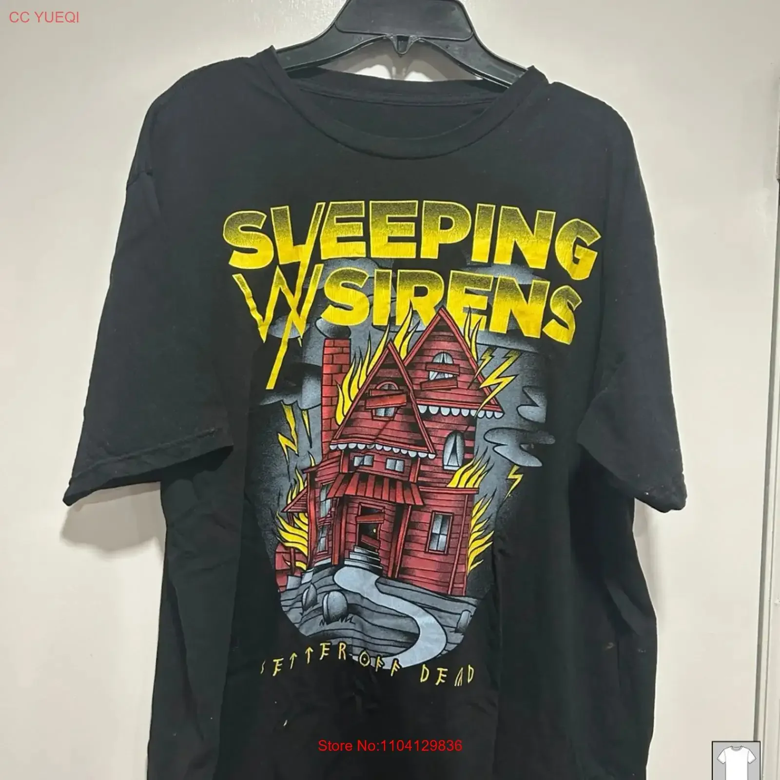 New Popular Sleeping with sirens For Fans Black All Size T Shirt NH293 vintage Washed Stretched Casual Stylish Slightly homme