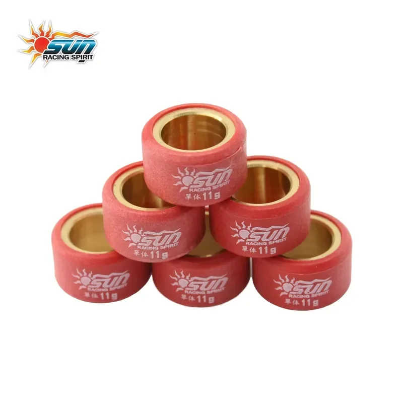 SUN Racing MIO125/MIO I 125/N-MAX155/AEROX155 Taiwan New Red Compatible Weight Pulley Roller 20x12-11G