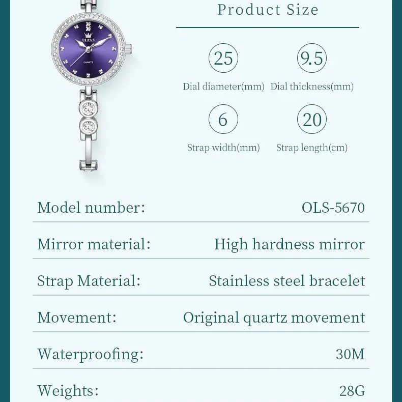 Olevs relógio 5670 novo relógio feminino marca simples original relógio de quartzo moda à prova dwaterproof água luz da noite vestido feminino reloj mujer