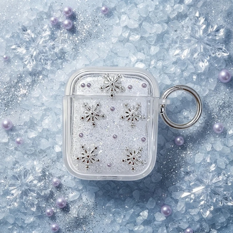 Phantom Snow Shockproof and Dustproof Earphone Case Protective Cover with Circular Keychain