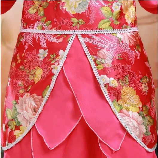 여자 핑크 긴 소매 중국 고전 무용 의상 블루 워터 슬리브 소녀 hanfu 공주 드레스 고대 요정 코스프레