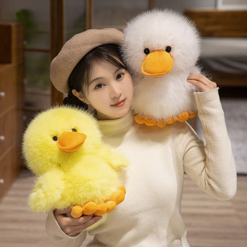 Furry Cute Duck Peluche Giocattoli Cartoon Fairy Tale Personaggio Il brutto anatroccolo Animali di peluche Bambole Morbido cuscino Dolce regalo