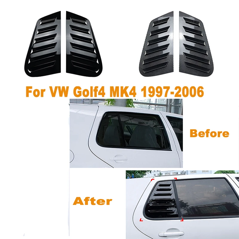 

Car Rear Window Shutter Cover Trim Window Louver Side Vent Trim Auto Accessories For VW Golf 4 MK4 1997-2006