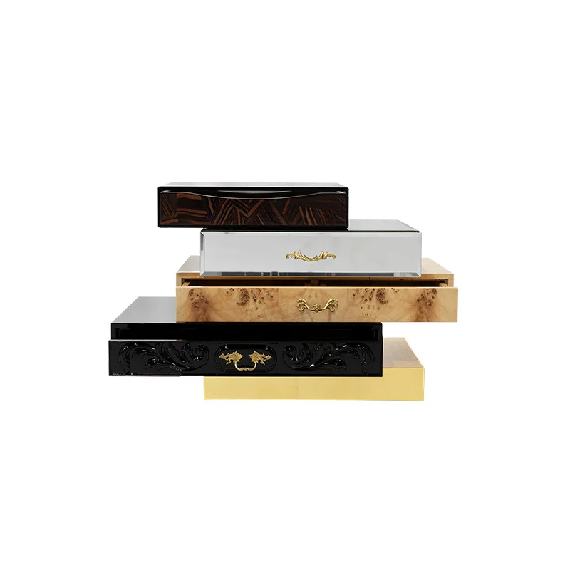 Drawer bedside table bedroom locker creative villa hotel bed and breakfast storage cabinet