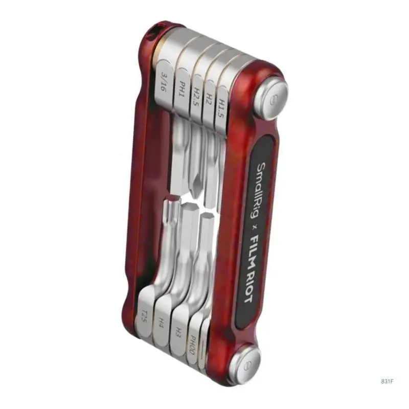 Juego llaves plegables 10 en 1 con punta plana y llave T25 Multitool metal