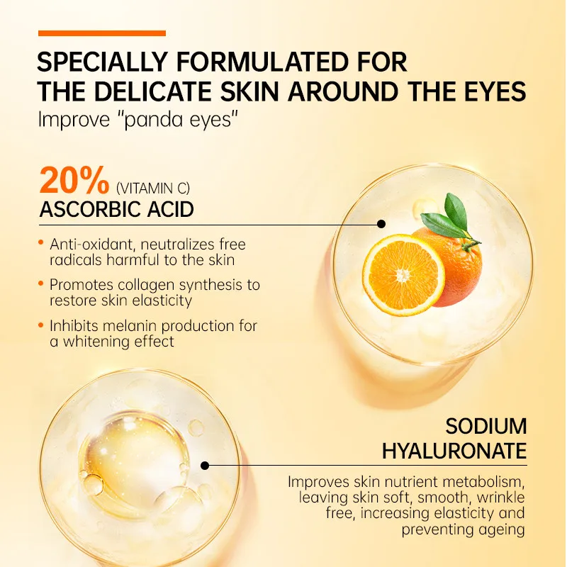 Vitamin C Anti Dark Circle Augen creme entfernen Augen taschen Anti-Falten Schwellungen verblasst feine Linien Augen Hautpflege Schönheit Gesundheit