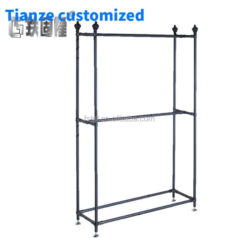 

(customized)Retail Boutique Store Double Layer Clothing Display Rack Garment Display Furniture