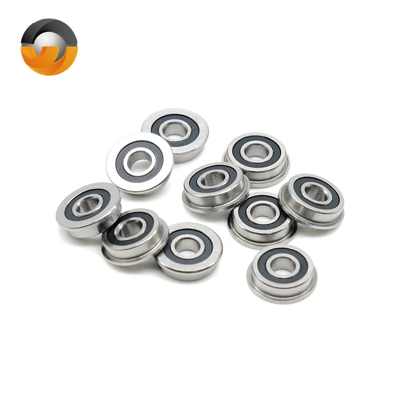 

10Pcs F695 2RS 5X13X4 mm ABEC-7 Flanged Miniature F695 RS Ball Bearings F695RS For 3D printer VORON