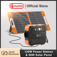 FF Flashfish A101 230V Mini Portable Power Station 120W 97.68Wh with Solar Panel 60W Battery Solar Generator Power Bank by Plane