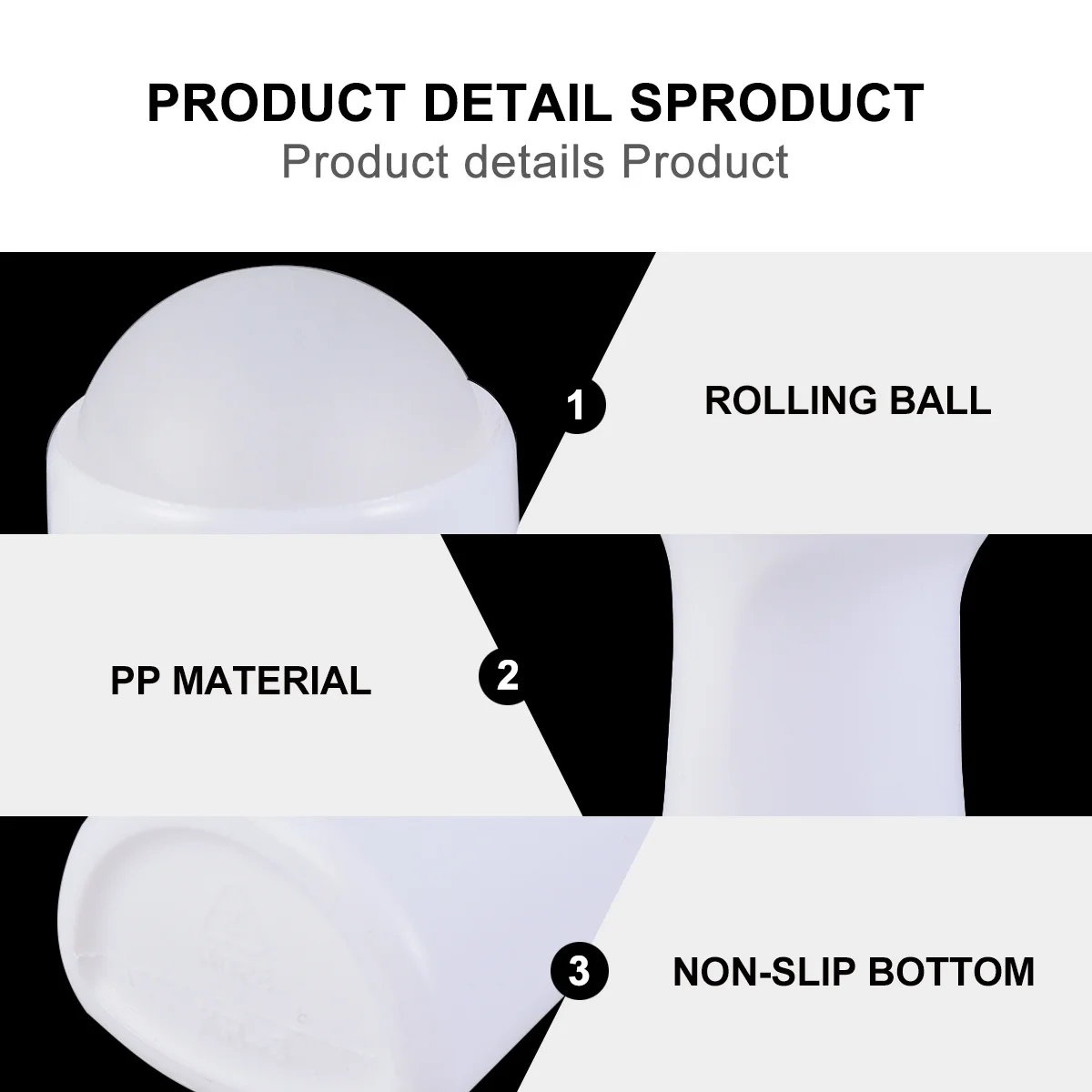 

10Pcs Essential Oil Roller Bottles 50ml Plastic Refillable Smooth Roller Portable Travel Aromatherapy Oil Containers Leak Proof