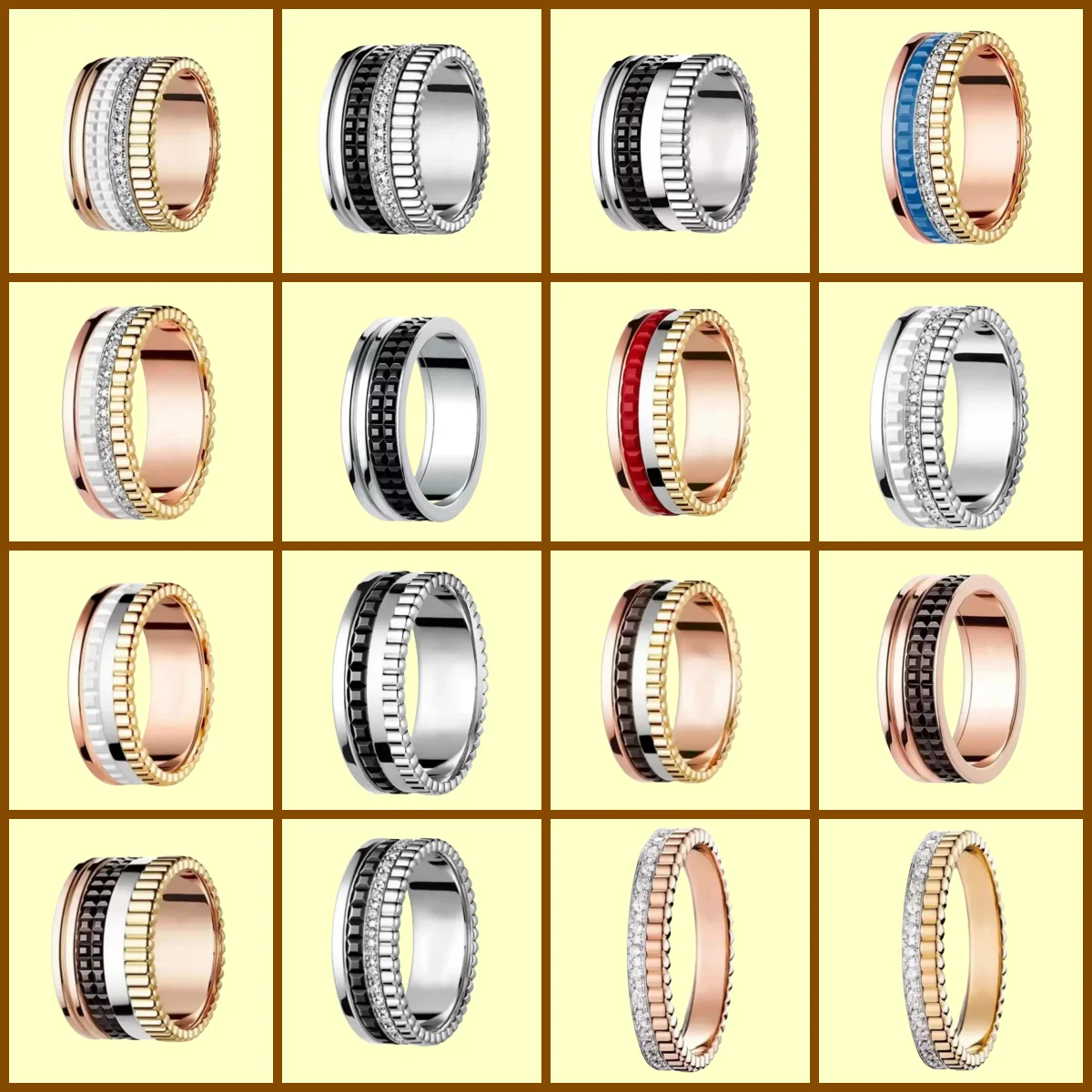 2024 Women's Ring S925 Silver,  Rotating Ring,  Luxury Brand, Multiple colors and styles available Fashion original high quality