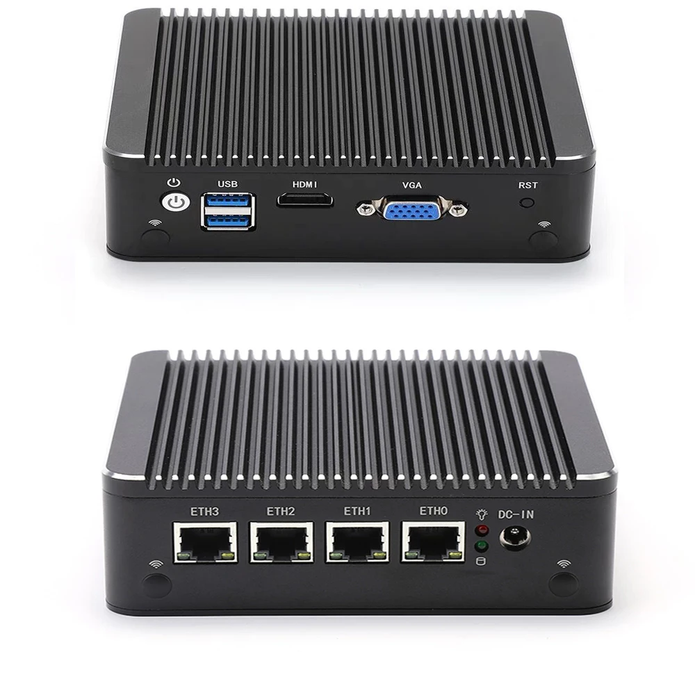 Intel Celeron J4125 Quad Core  DDR4 Mini Router 4 intel I225V 2.5G NICs for pfSense OPNsense VyOS VPN firewall Router AES-NI