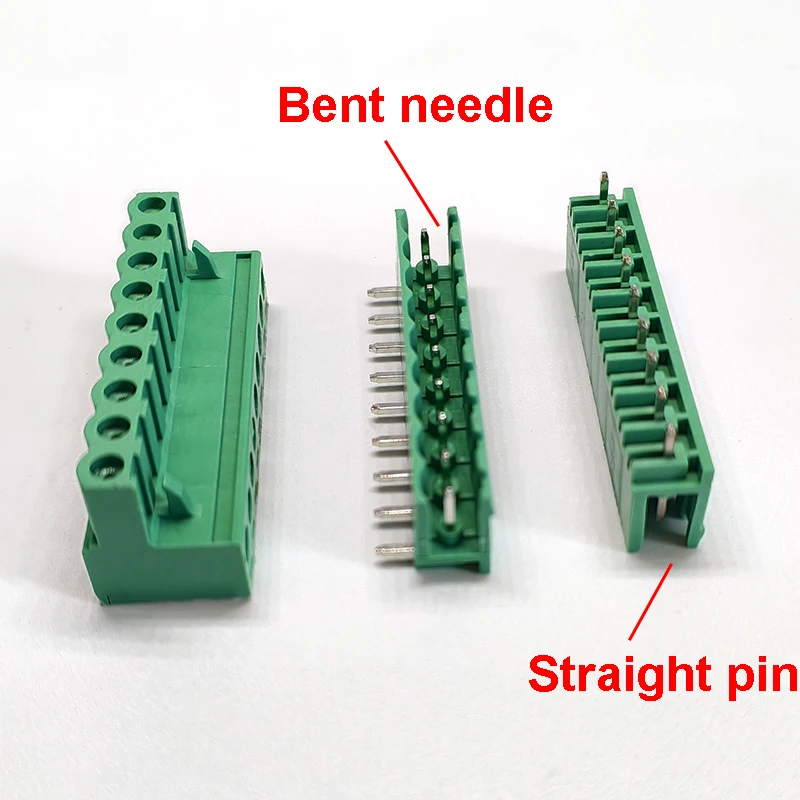 1PC 5.08mm 2EDG 2/3/4/5/6/7/8/9Pin PCB Screw Terminal Block Wire Connector 5.08mm Pitch 300V10A Straight Pin/bent needle Plug-in - Image 2