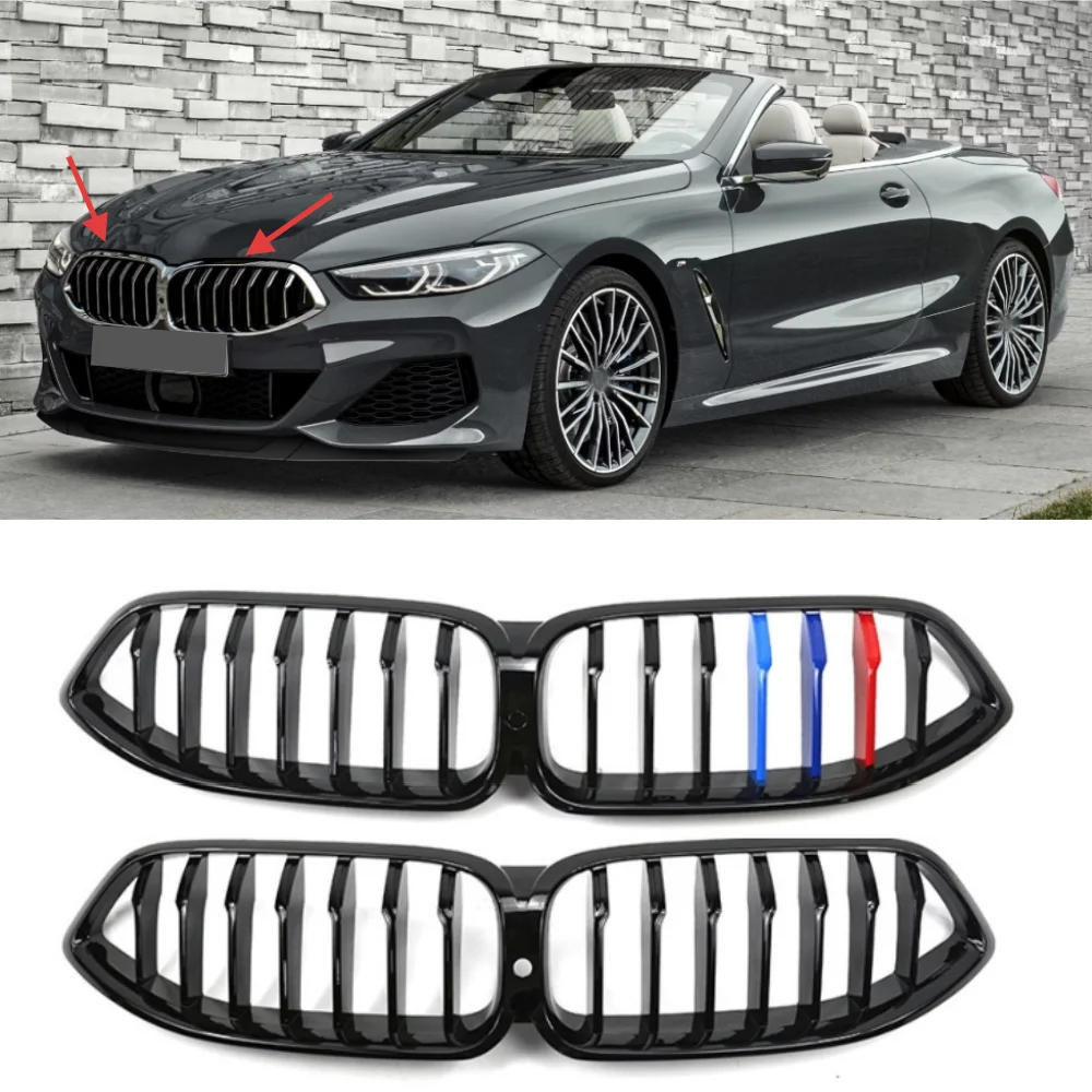 

For BMW 8 Series G14 G15 G16 2020-2024 Car Front Bumper Single Line Ventilation Grille