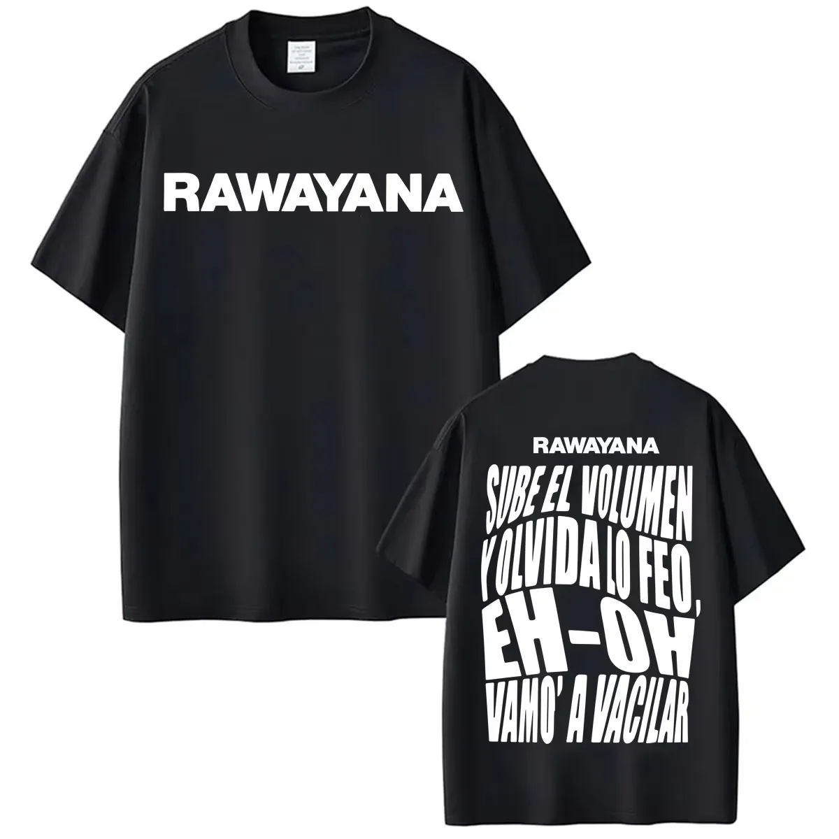 Rawayana ¿Quién Trae Las Cornetas? Stacked Logo Graphic T-Shirt Cotton Men Women Streetwear Tee