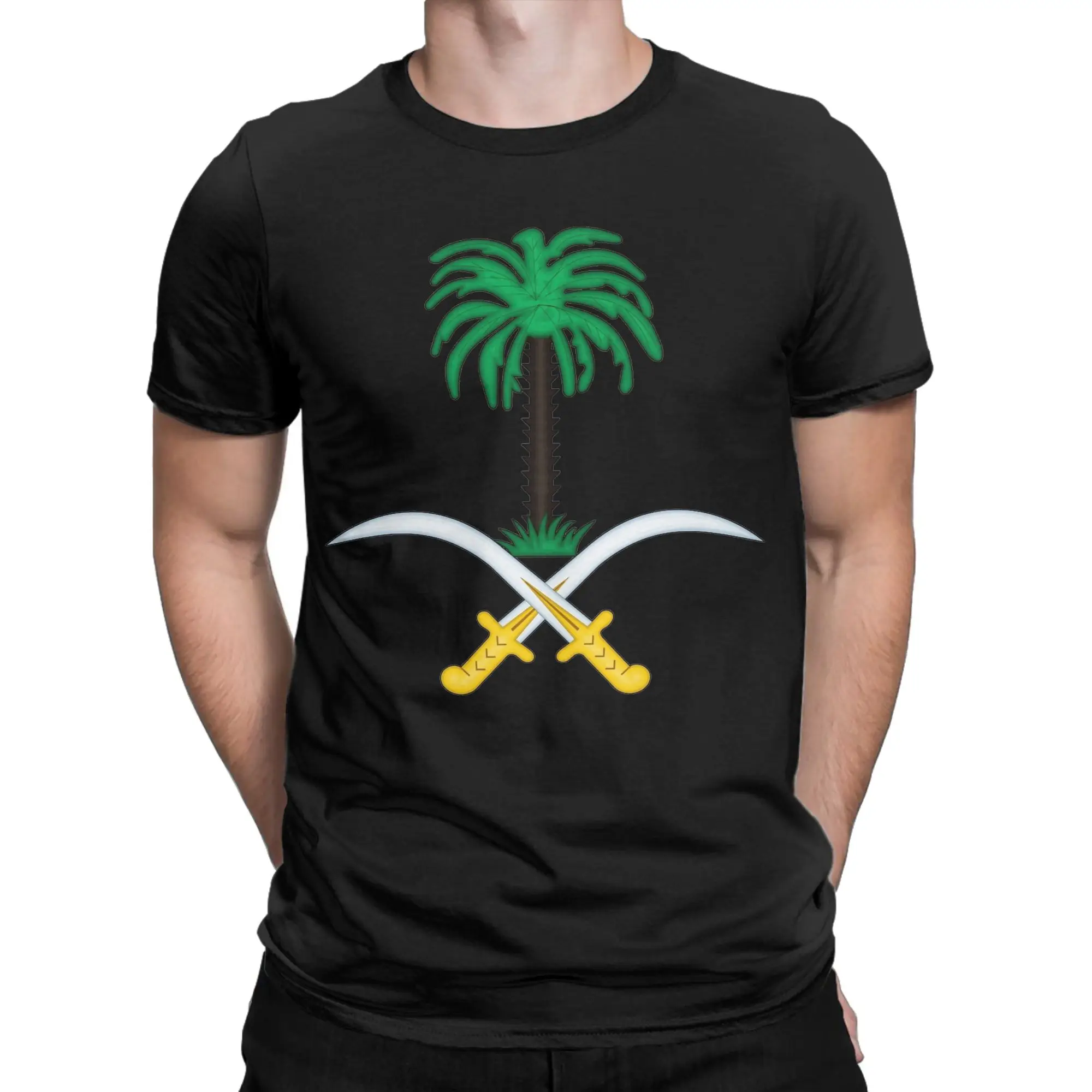 Saudi National Day Men Women T Shirts Saudi Arabia lover Funny Tee Shirt Short Sleeve Crew Neck T-Shirt Cotton Plus Size Clothes
