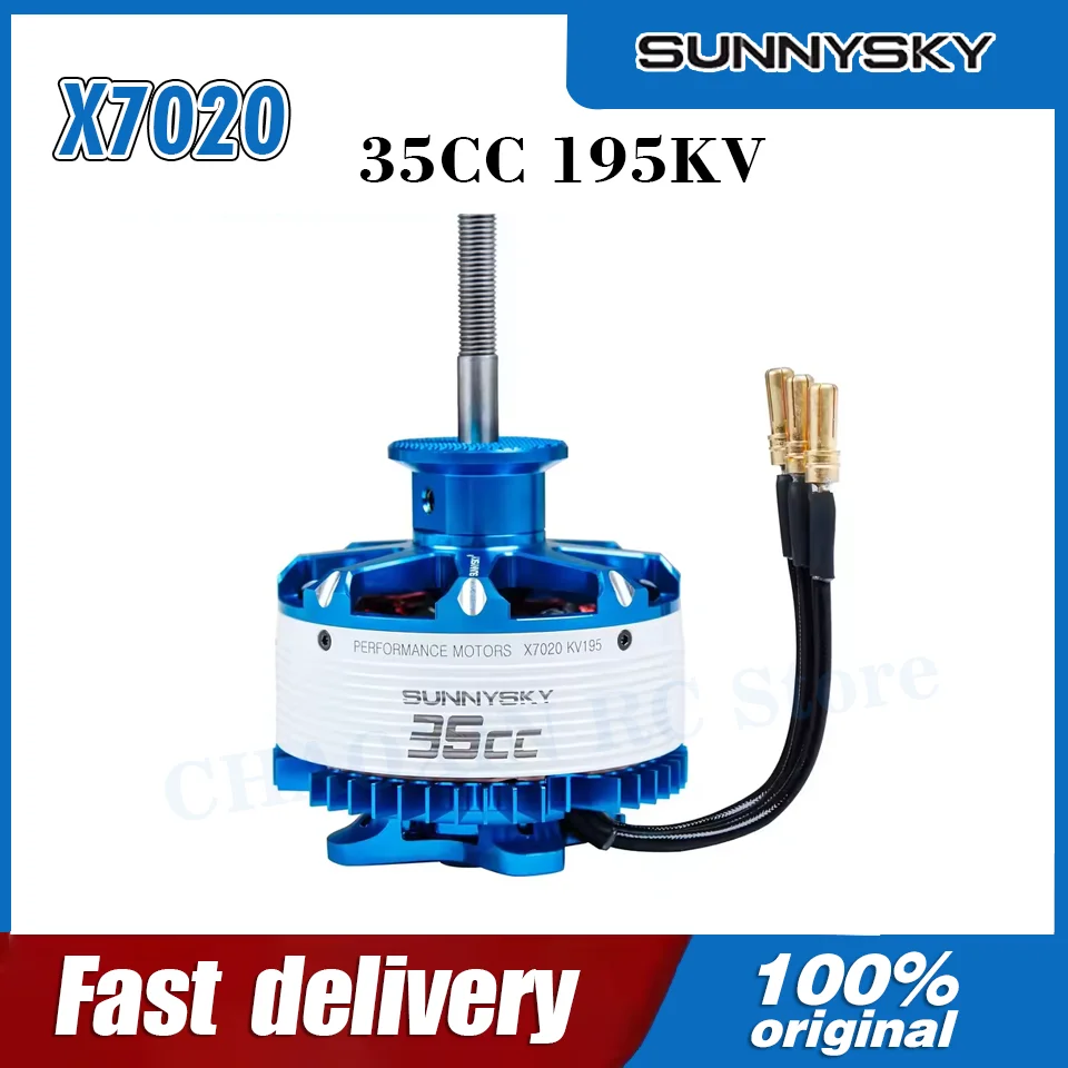 

Бесщеточные двигатели SunnySky X Series V3 X7020 35CC 195KV для радиоуправляемого дрона 3D-самолета с фиксированным крылом