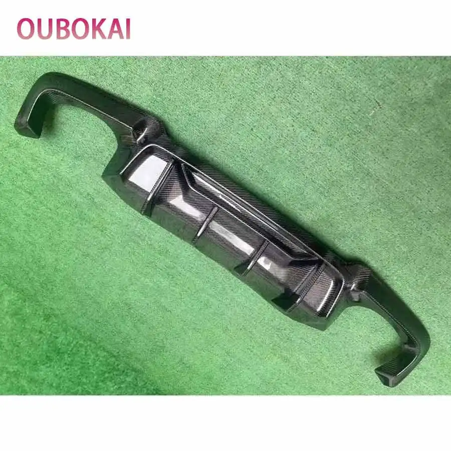 For BMW 5 Series M5 F10 F18 520 530 Sport R Style Carbon Fiber Car Rear Bumper Diffuser Rear Splitters Spoiler Back lip body kit