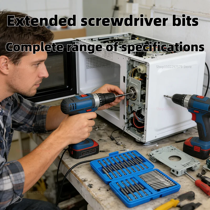 50/36 Pack 75mm Extra Long Magnetic Screwdriver Bit Set with Security Torx Star Hex Spline for Precision Electronics DIY Repairs