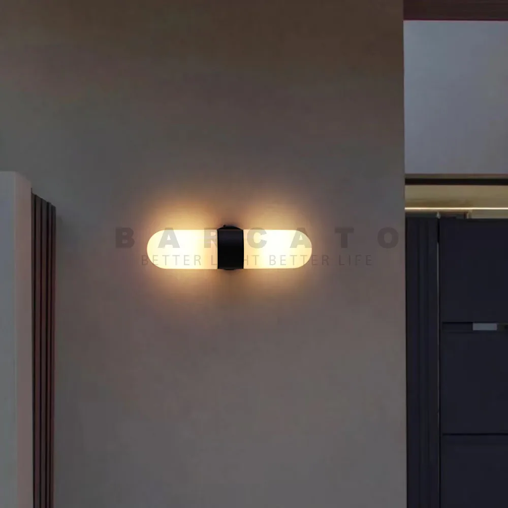 Glass Wall Light Mirror Lamp Bathroom Porch Gold Sliver Vanity Light Double Up Down Outdoor Waterproof IP54 Spotlight AC85-265V