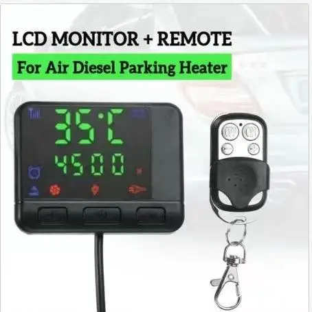 12V 24V Universal Diesel Heater Controller Air Parking Heater LCD Monitor Switch Heating Device Controller Remote Control