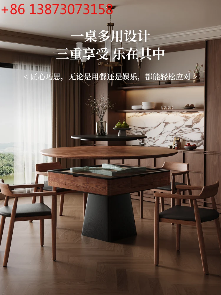 Mahjong table, dining table, dual-purpose, medieval solid mahjong machine, automatic household egg table, mahjong table panel