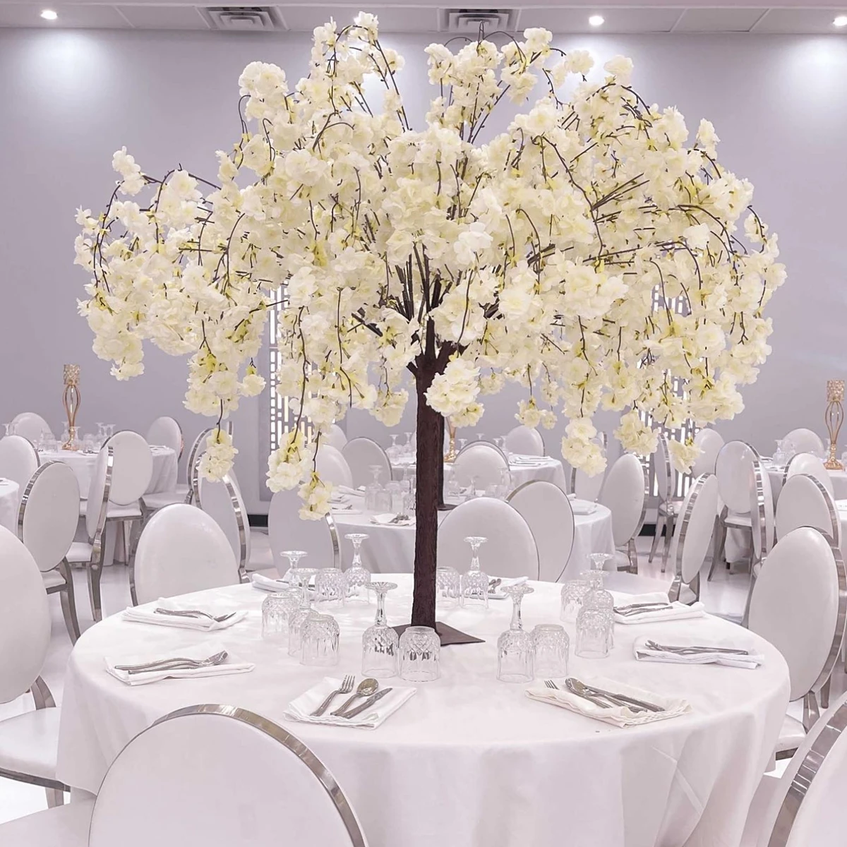 

120cm/100cm) Factory wholesale Wedding centerpieces white tree flower stand centerpieces for wedding 1418