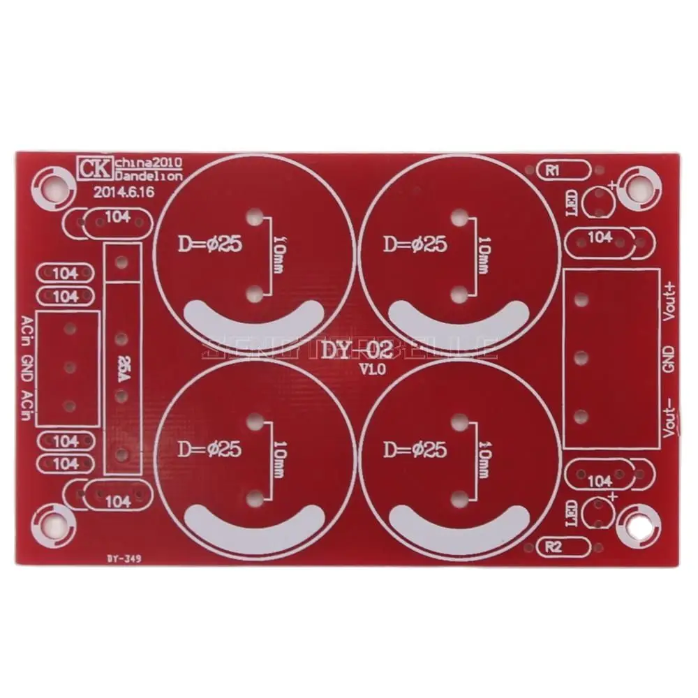 デュアル電力整流器フィルターボード,ハイファイパワーアンプ用PCB,オーディオ,正電圧と負電圧