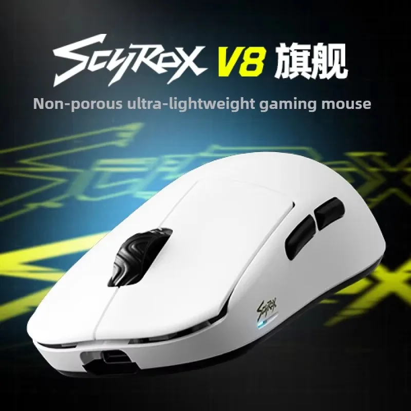 Scyrox V8 Wireless Mouse 8K PAW3950 Low Delay Customization PFS E-Sports Gaming Mouse Lightweight PC Gamer Accessories