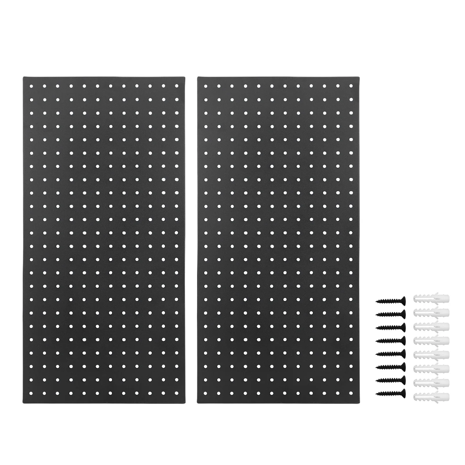 

2 шт., 24*12 дюймов, металлические настенные панели для перфорированной доски для гаража, верстака, магазин, металлические инструменты, перфорированная доска, стальной модульный органайзер для инструментов ﻿