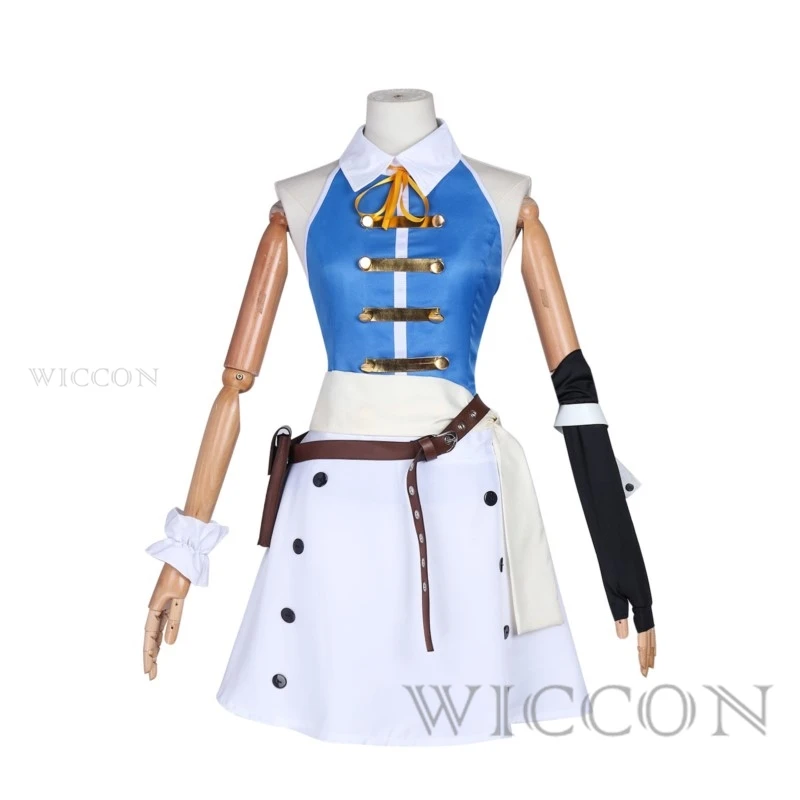 Anime Cosplay Kostuum Lucy Heartfilia Cosplay Sexy Open Rug Top Witte Mini Rok Sokken Tas Halloween Feestschoenen Rekwisieten