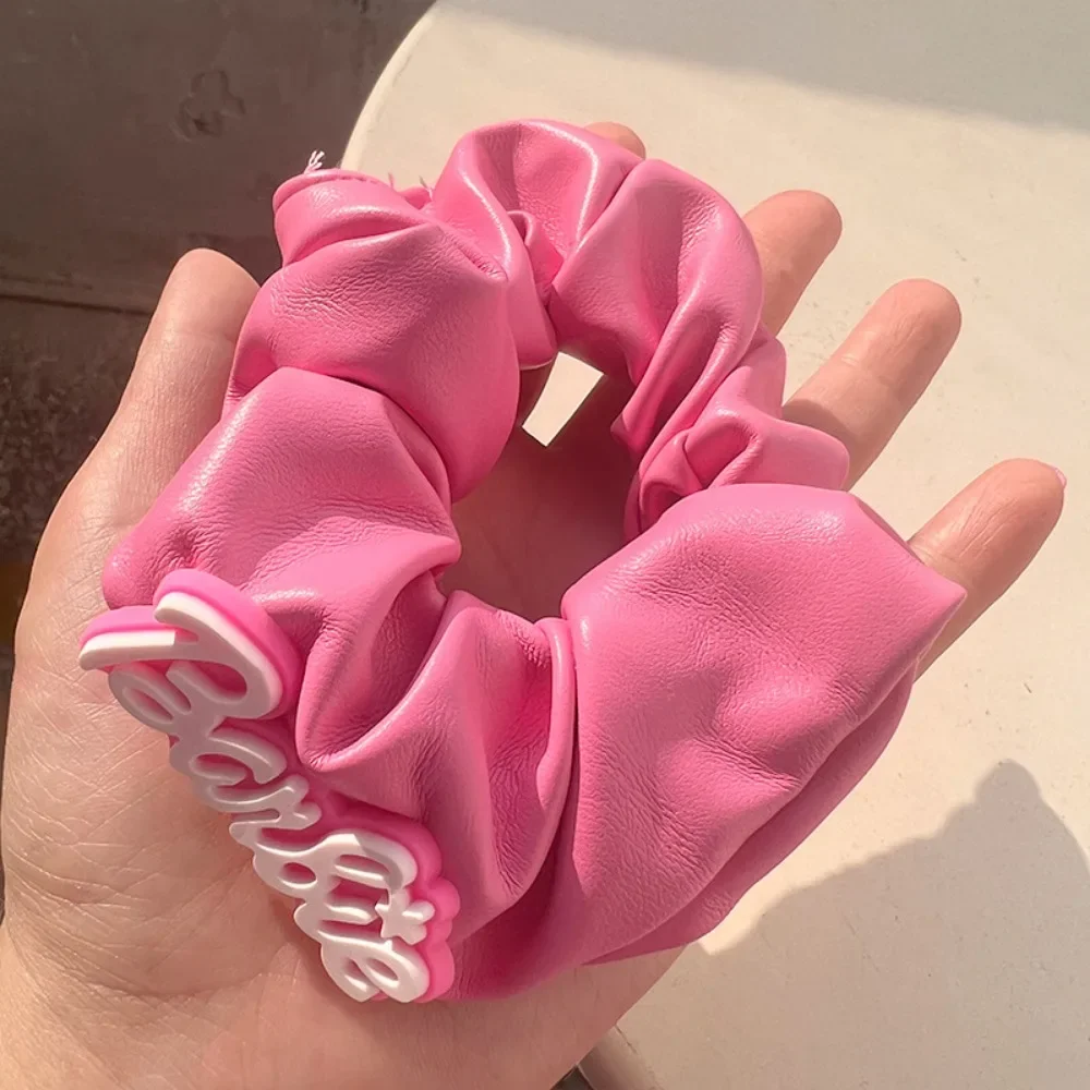 Cartoon Barbie Sweetheart Girl Elastic Force Hair Band Cute Schoolgirl Headwear Bow Pink Heart Hair accessori Friend Gift