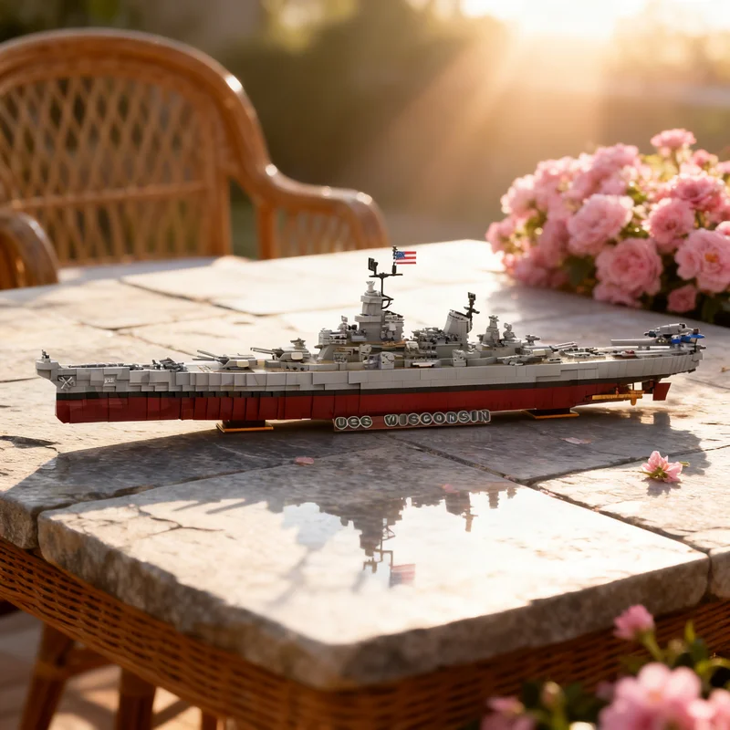 

3871 деталь MOC USS Wisconsin BB 64: Набор строительных блоков для сборки, подарок, креативный коллекционный предмет, декор для дома и офиса, премиум-класс для взрослых и детей